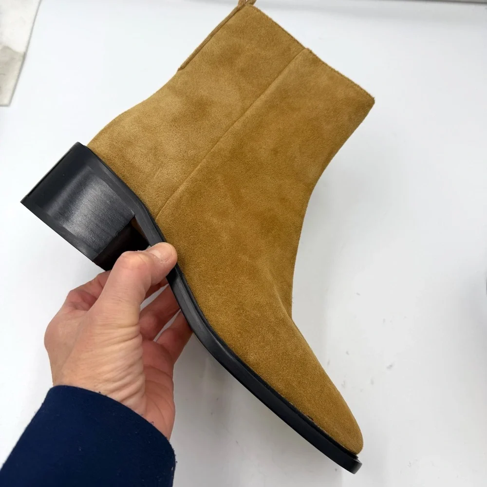 NEW Everlane Toasted Almond Suede Tan Leather The City Boot in Size‎ 7